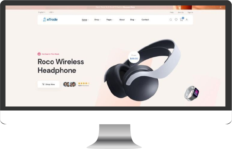 Electronic accessories e-commerce website design
